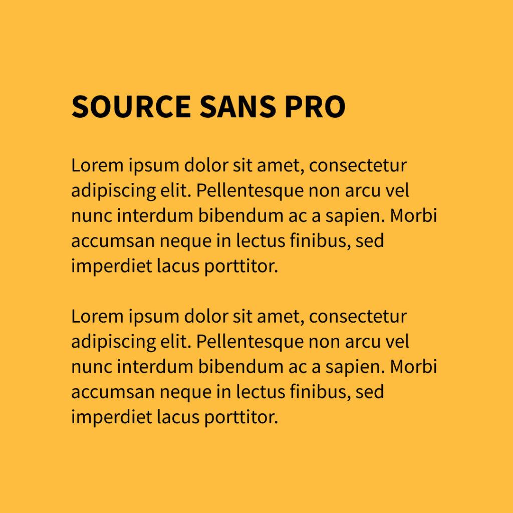 Figure 15 Font - Source Sans Pro