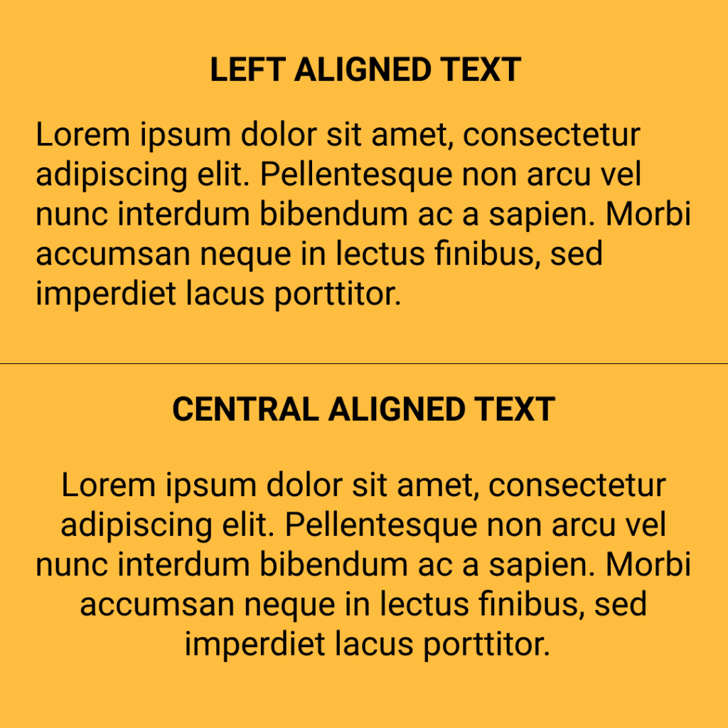 Figure 4 Text Alignment